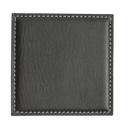 Dacasso Black Leatherette Low Profile Coaster HN-1150